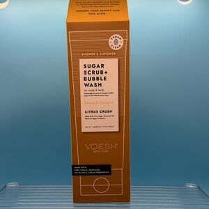 VOESH Citrus Crush Sugar Scrub + Bubble Wash. For Scalp and Body.